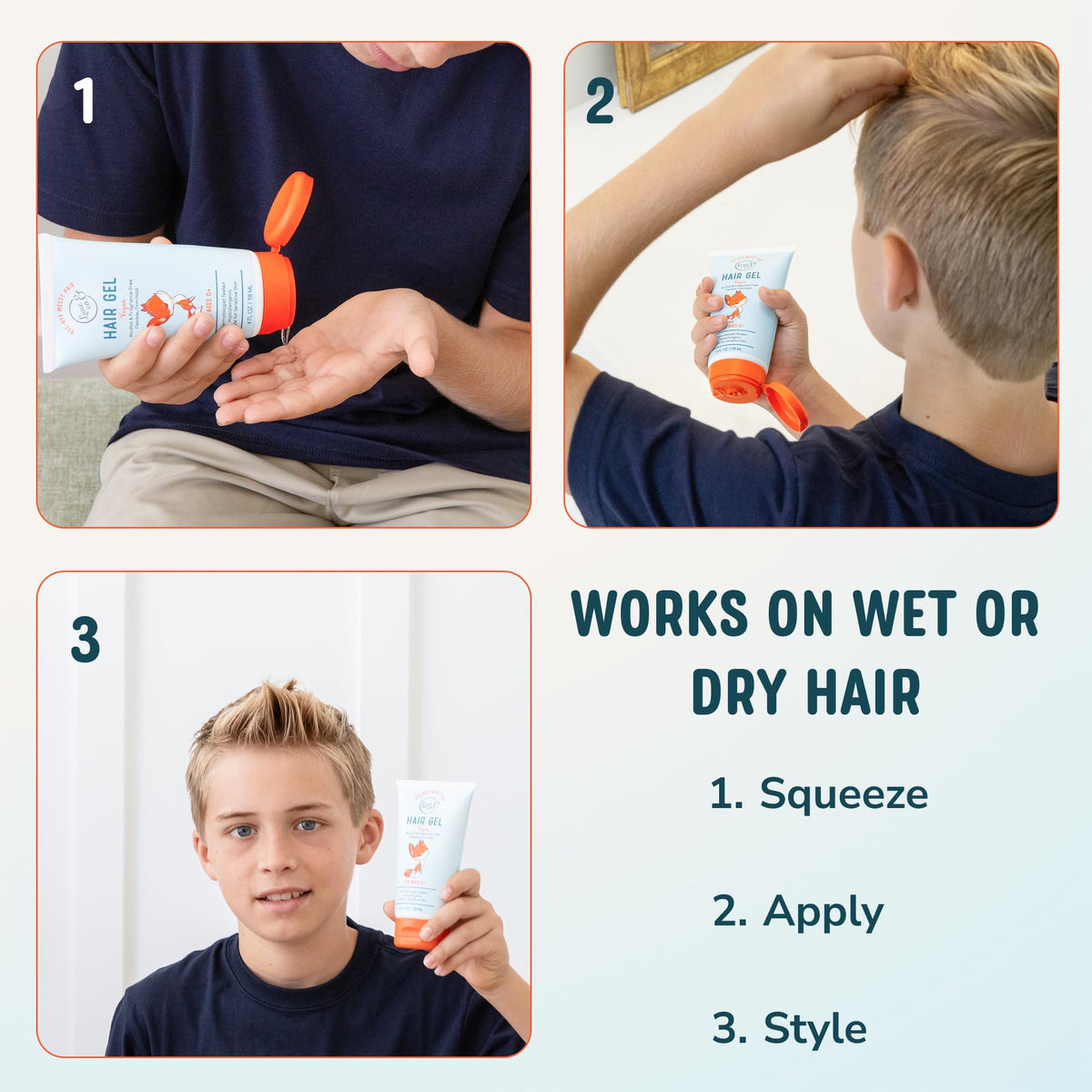 LANE & CO. clear gel on hand demonstrating easy spread and residue-free finish