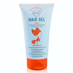 LANE & CO. front packaging bottle showing gentle baby hair gel and benefits