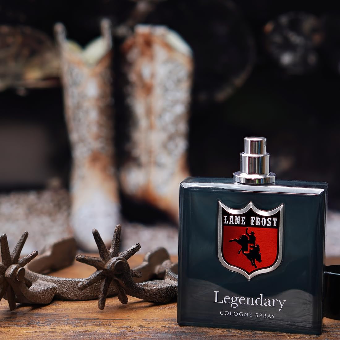 Lane Frost Legendary Cologne lifestyle outdoor scene conveying rugged freshness and versatility