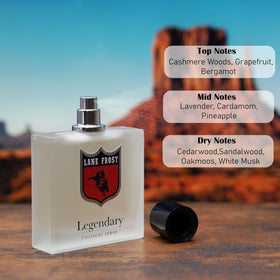 Lane Frost Legendary Frosted close-up spray nozzle demonstrating easy application benefit