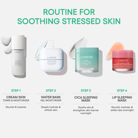 LANEIGE applying mask with brush showing hygienic application and even coverage