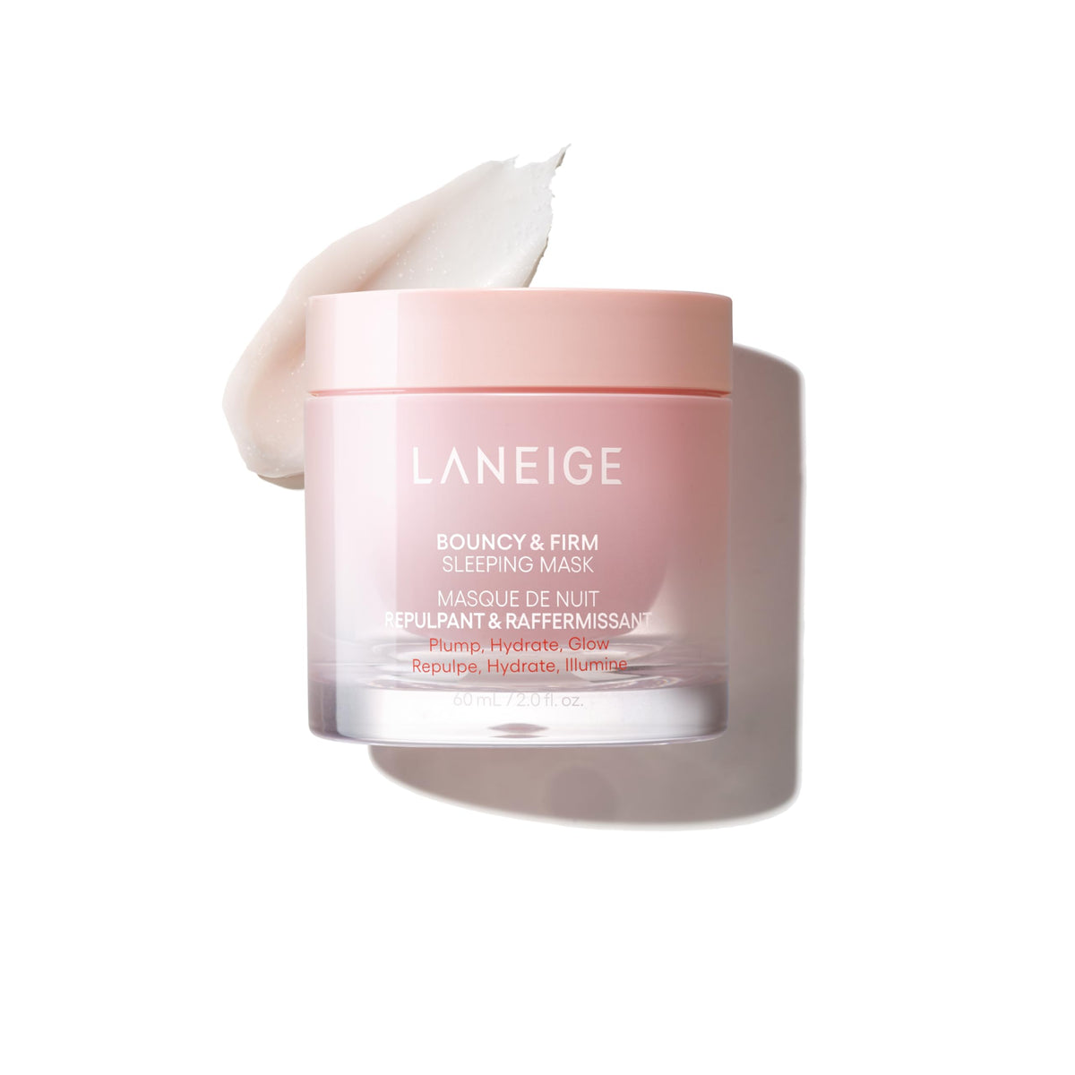 LANEIGE jar front view showing label and fresh appearance — clear product branding and benefit