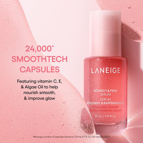LANEIGE bottle in hand for size comparison and travel-friendly convenience benefit