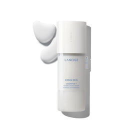 LANEIGE front bottle view showing refillable design and easy dispensing benefit