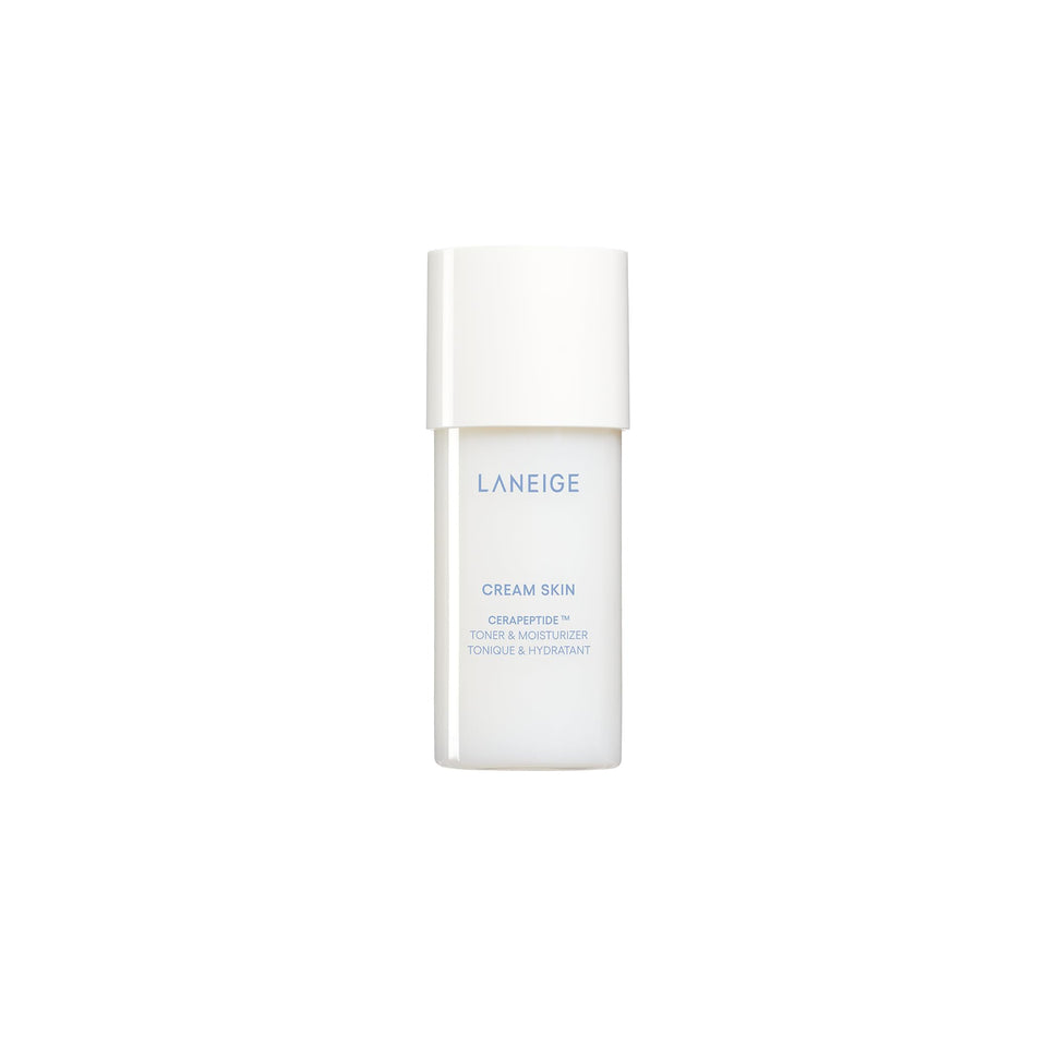LANEIGE front packaging showing the 50 ml cream skin bottle, hydrates skin quickly