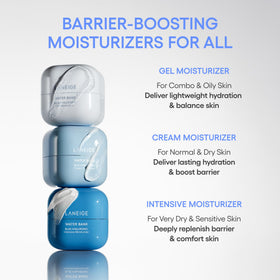 LANEIGE spread of cream on skin showing hydration improvement and smoother texture