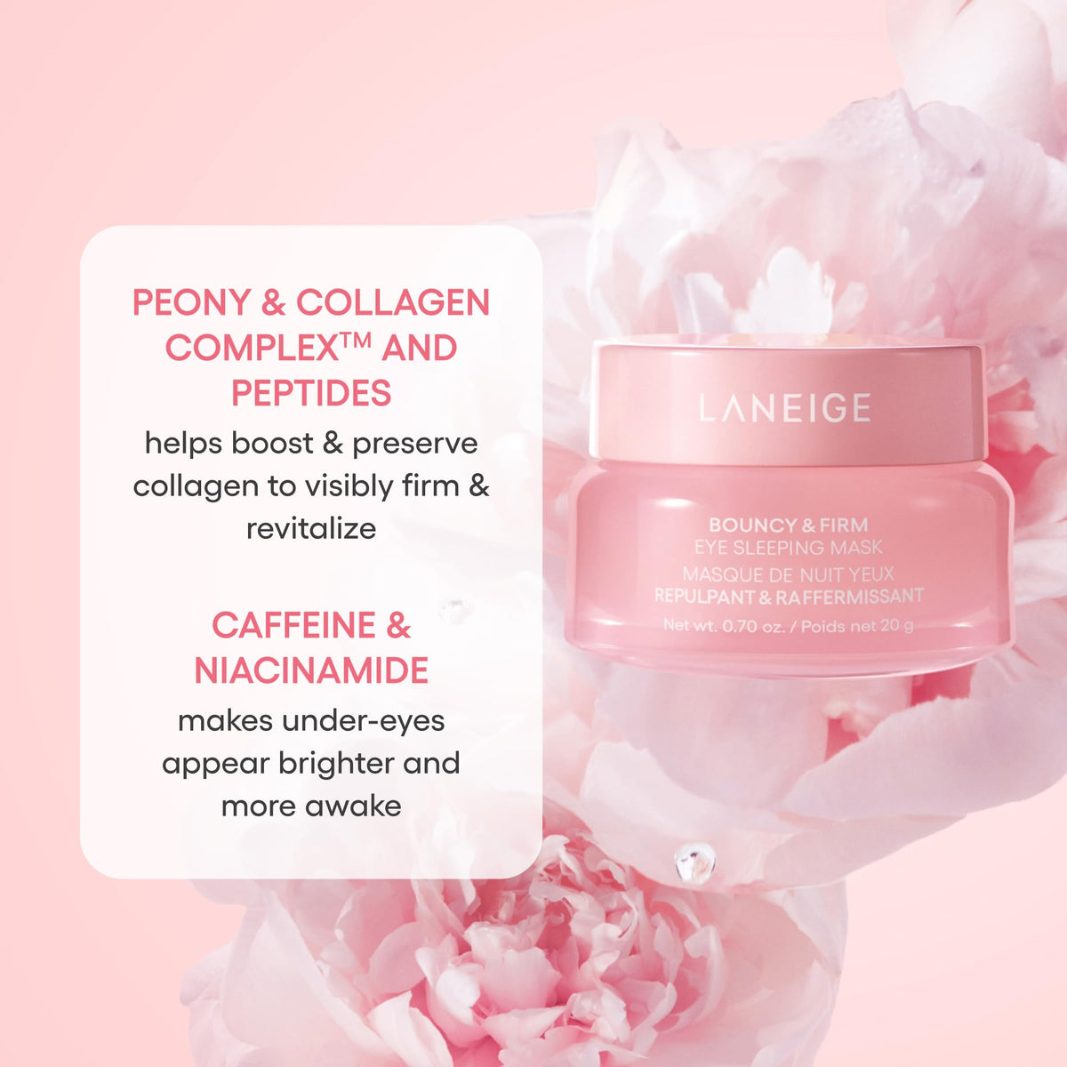 LANEIGE jar in hand to show size and easy travel-friendly benefit