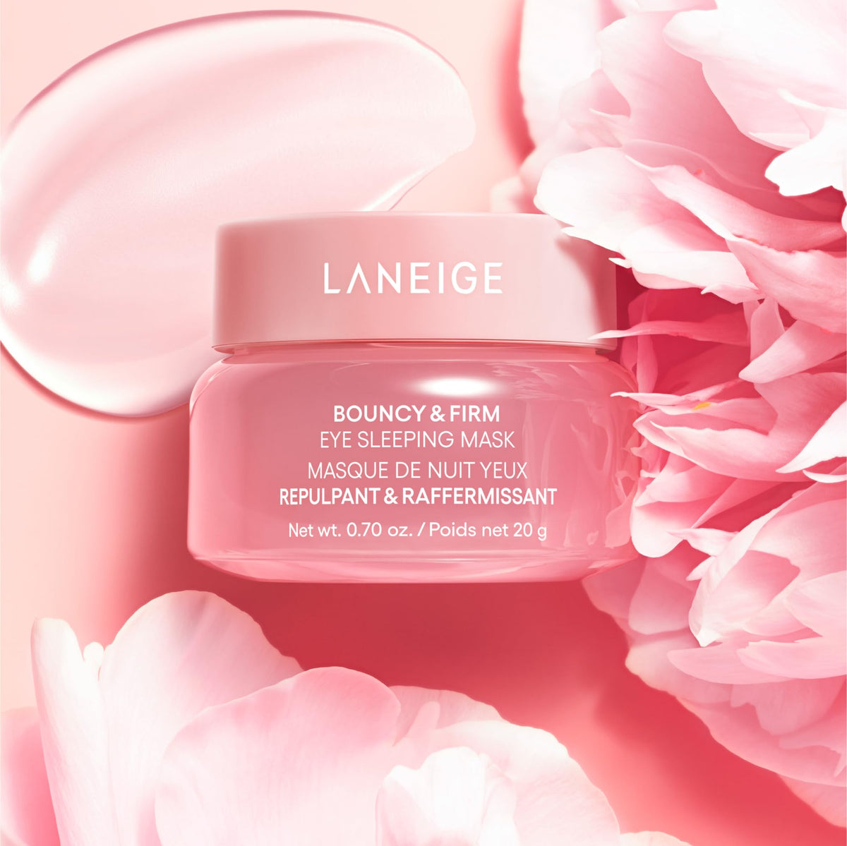 LANEIGE close-up of whipped gel texture highlighting hydration boost