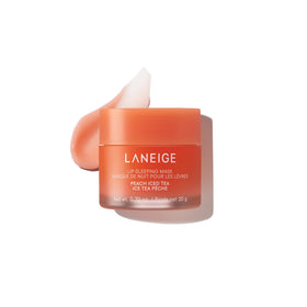 LANEIGE front jar Peach Iced Tea showing packaging and product name, clear moisture appeal