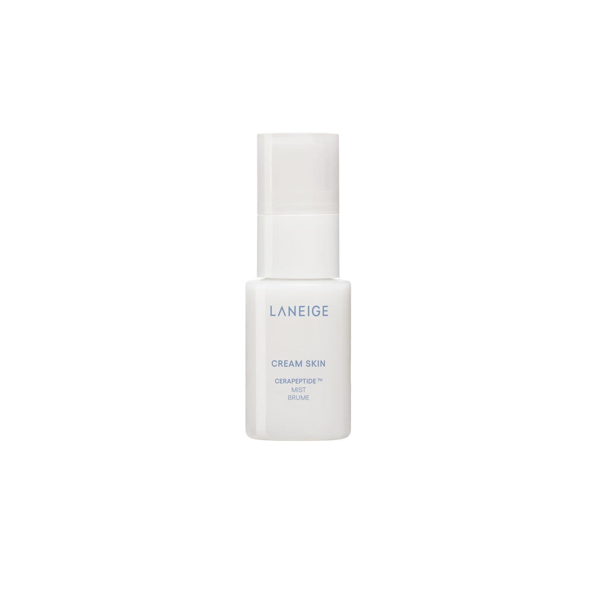 LANEIGE front packaging mini mist showing compact refillable bottle and label benefits