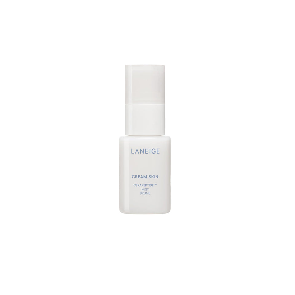 LANEIGE front packaging mini mist showing compact refillable bottle and label benefits