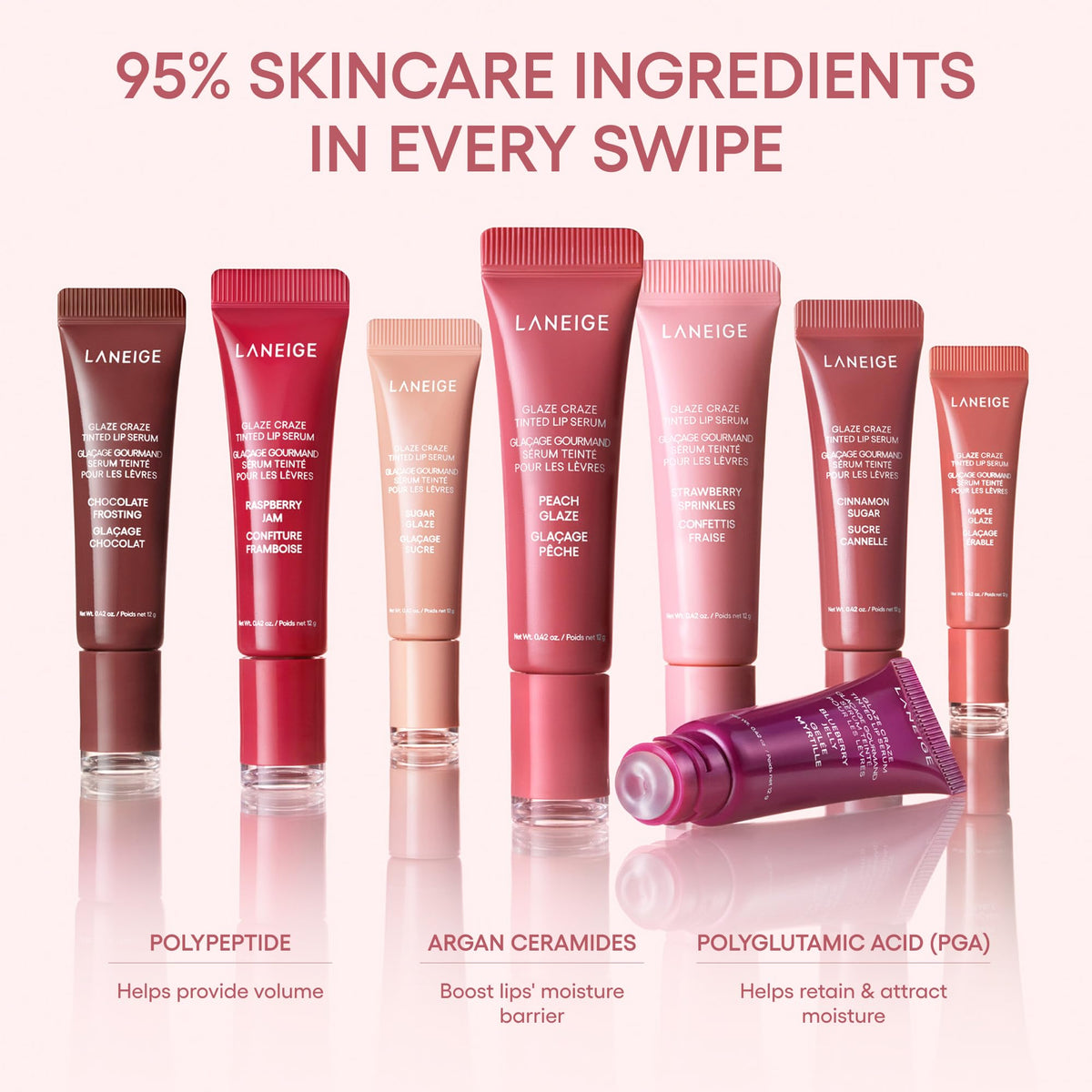 LANEIGE applicator close-up displaying precise application and smooth glide benefit
