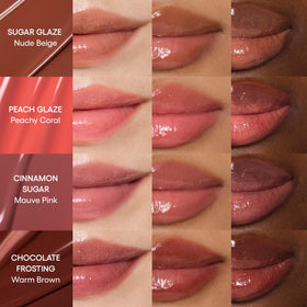 LANEIGE before and after lips showing barrier-boosting hydration and visible shine
