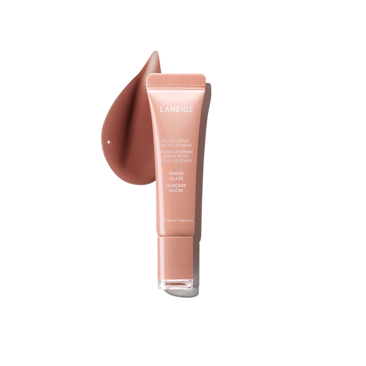 LANEIGE front packaging showing glossy tinted lip serum for vibrant color