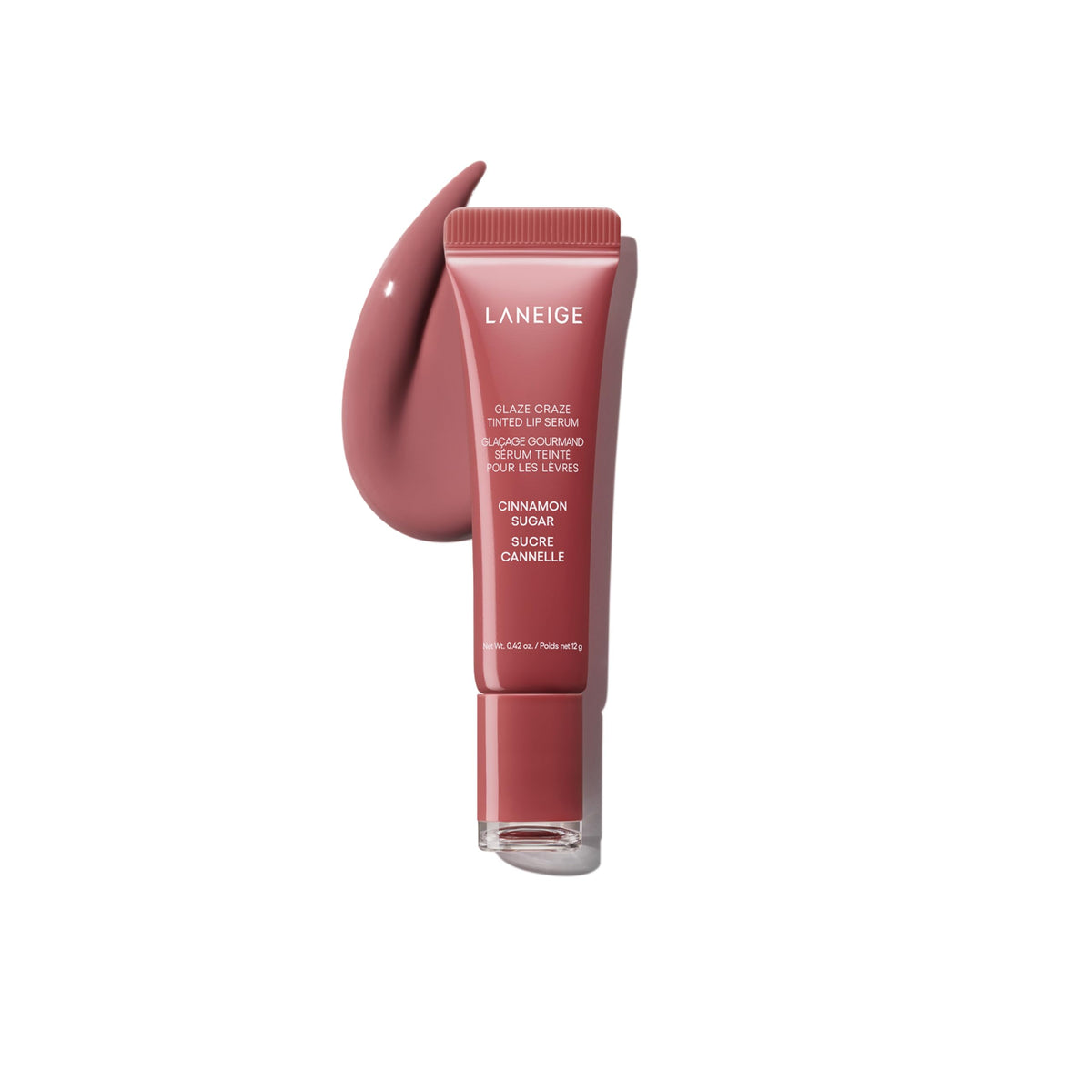 LANEIGE front packaging showing glossy tinted lip serum benefits