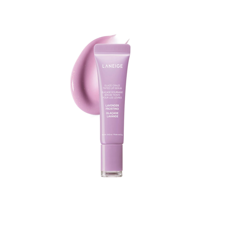 LANEIGE product front packaging showing Lavender Frosting, glossy appeal