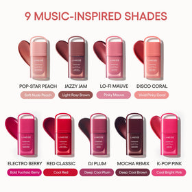 LANEIGE before-and-after lips showing improved hydrated, plump-looking finish