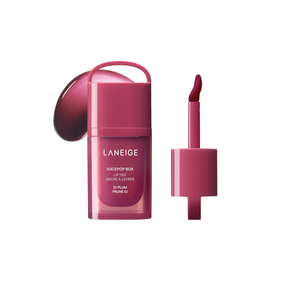 LANEIGE front packaging showing shade DJ Plum and compact design for easy carry
