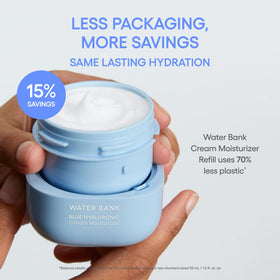 LANEIGE jar on bathroom counter styled in daily skincare routine setting