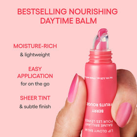 LANEIGE Lip Glowy Balm close-up texture shot highlighting cushiony, non-sticky formula