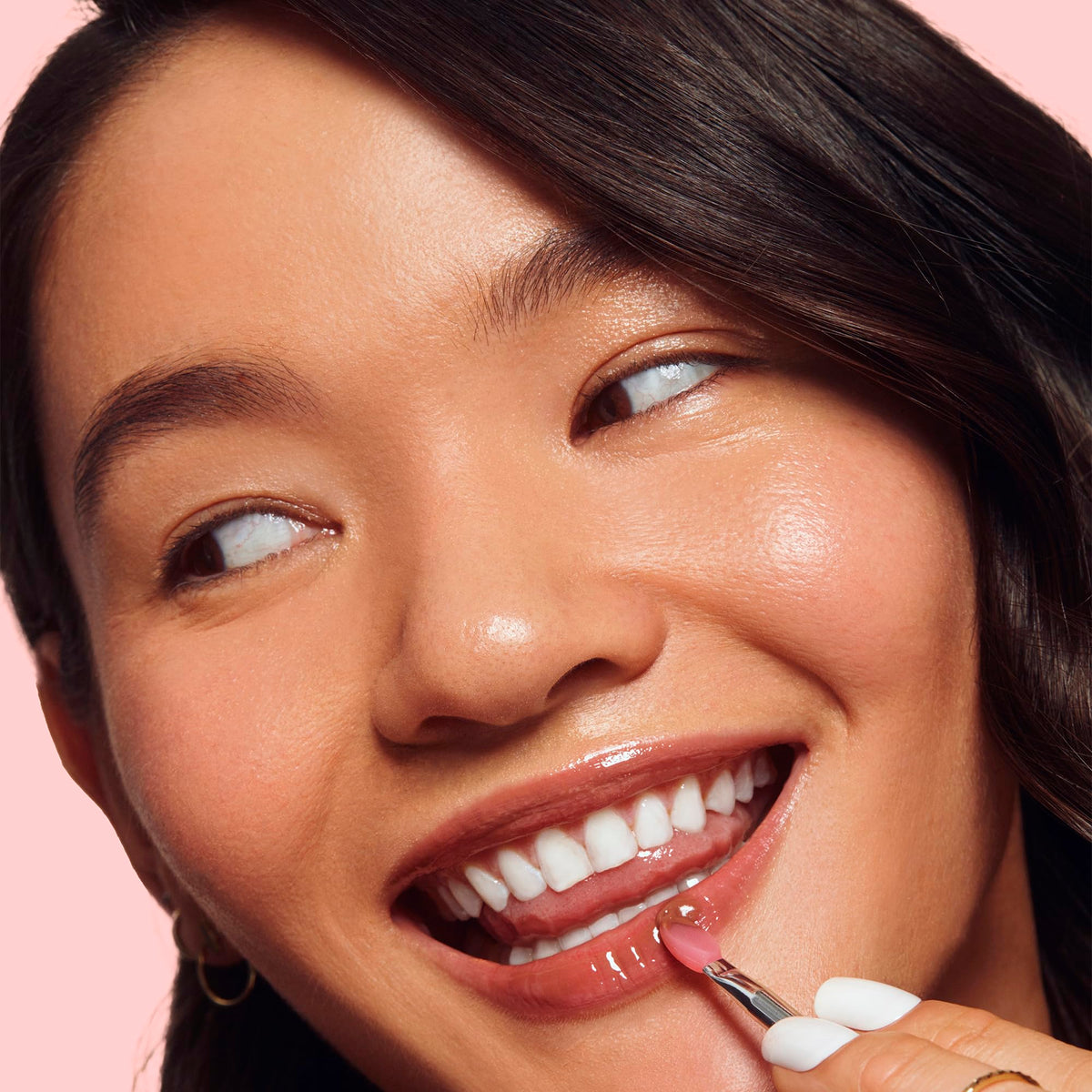 LANEIGE Lip Sleeping Mask open to show glossy chocolate-scented texture and hydration