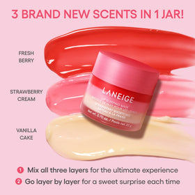 LANEIGE mini Glowy Balm Berry open, highlighting easy application