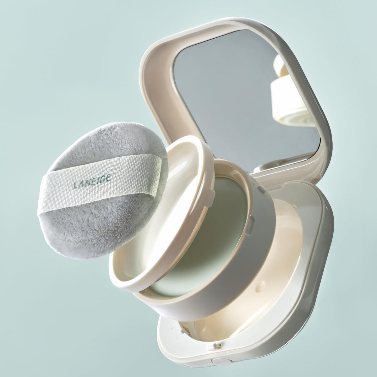 LANEIGE refill inside purse illustrating travel-ready oil control benefit