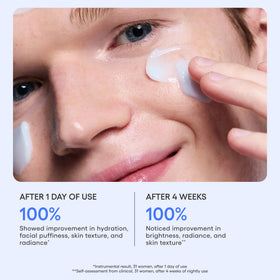 LANEIGE packaging label close-up showing ingredient cues like hyaluronic blend and niacinamide