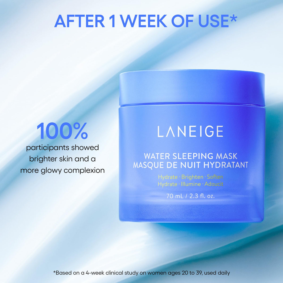 LANEIGE skincare displayed on bathroom shelf promoting daily routine confidence