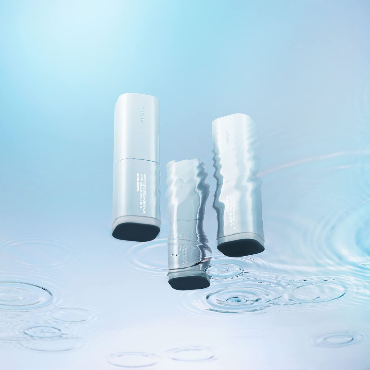 LANEIGE applying serum to skin demonstrating smoothing and plumping benefit