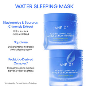 LANEIGE travel bag with products for size comparison and easy portability