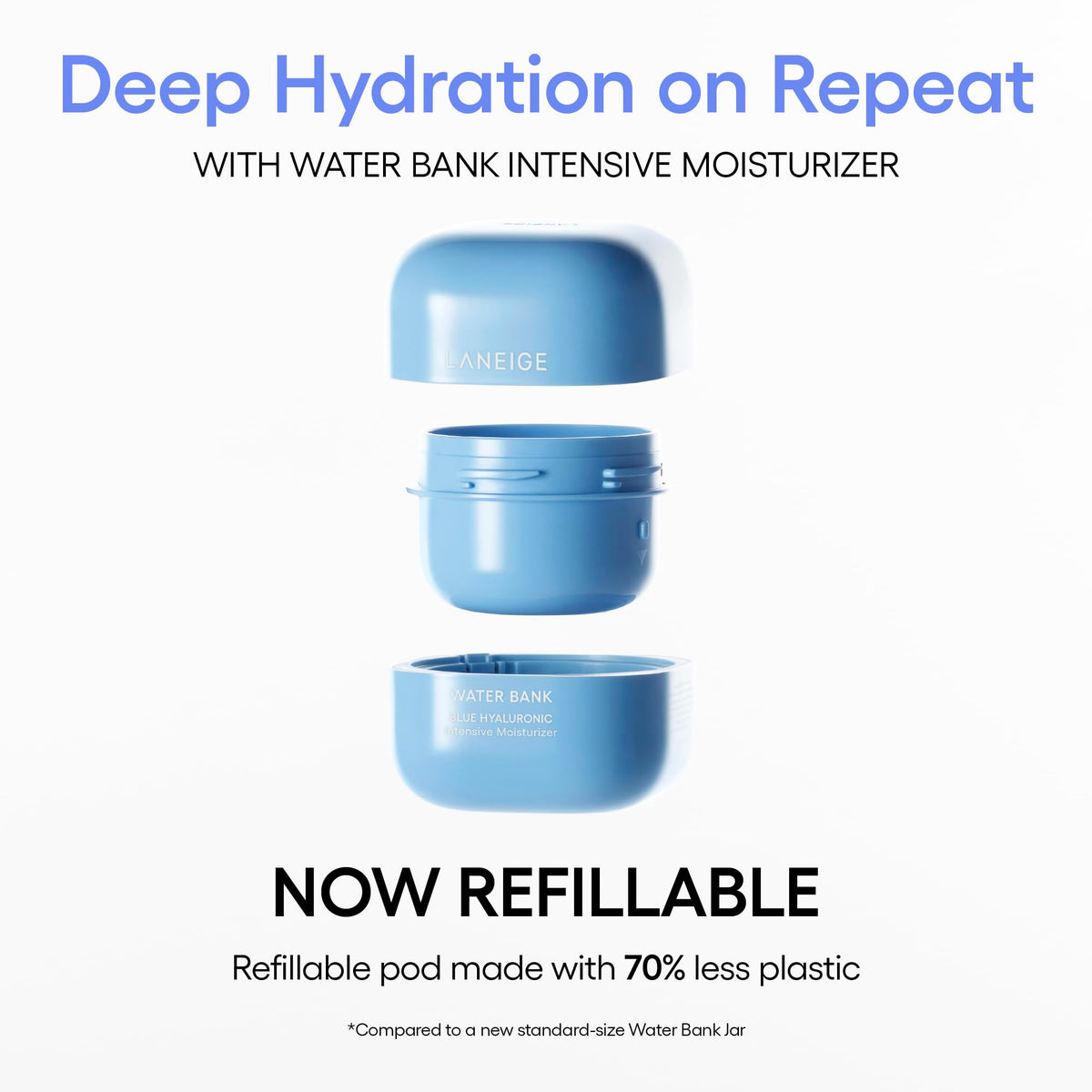 LANEIGE size comparison with hand to show actual product scale and amount