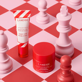 LANEIGE Lip Sleeping Mask spread swatch showing creamy consistency and long-lasting moisture benefit