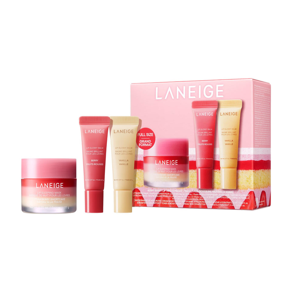 LANEIGE trio front packaging showing set and benefits