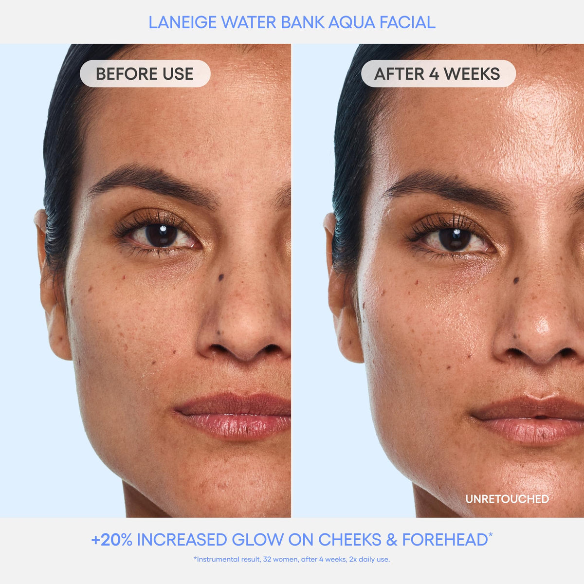 LANEIGE ingredient graphic showing hyaluronic acid and ceramides for plumping