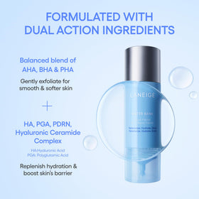 LANEIGE bottle in hand to show size and travel-friendly convenience benefit