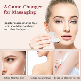 Lanfixilly ABS face roller close detail showing diamond-like balls for cooling massage