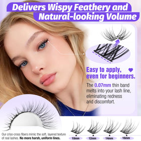 Lanflower closeup of C curl and thin band for comfortable wear