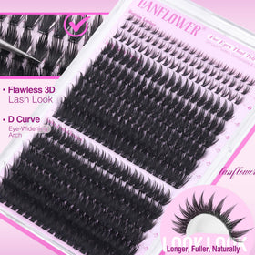 LANFLOWER arranged clusters displaying 12–20mm lengths for customizable looks