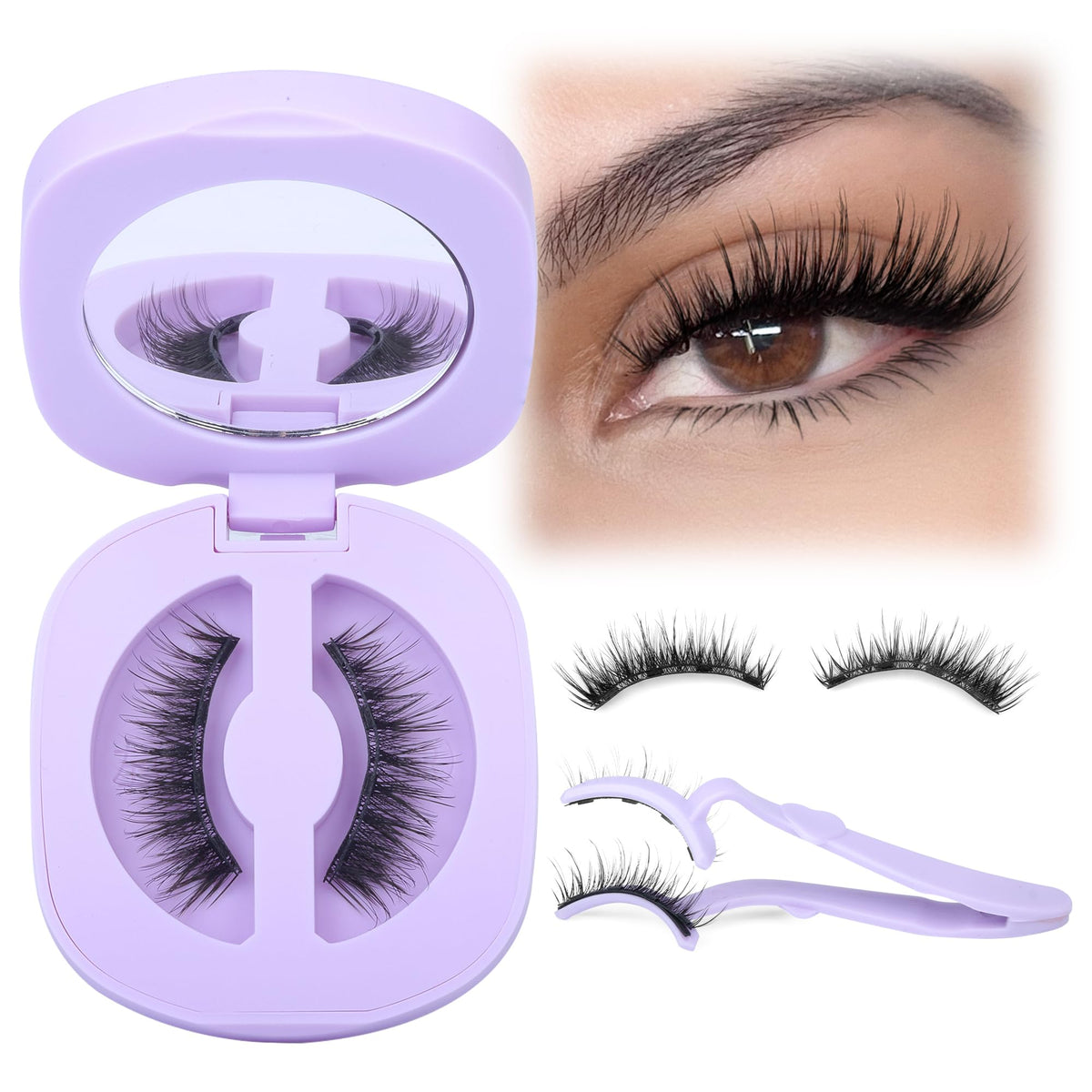 LANFLOWER lifestyle image of finished makeup offering polished, everyday-ready confidence