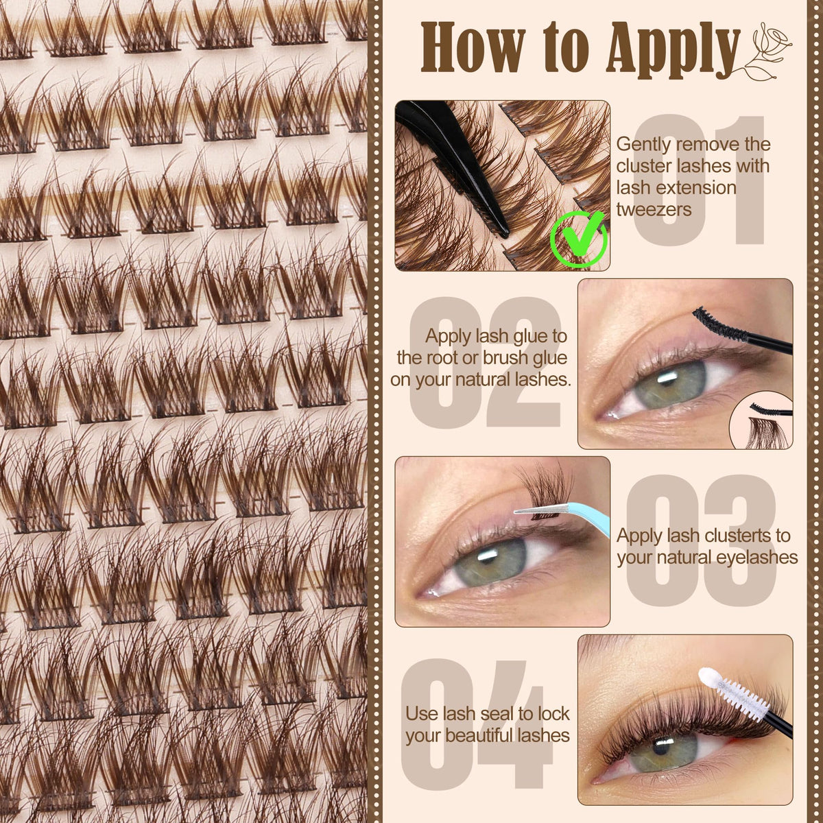 LANFLOWER lifestyle image daytime makeup with clusters for understated polished eyes