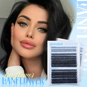 LANFLOWER detailed C-curve lash texture highlighting lightweight comfort
