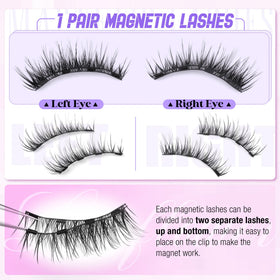 LANFLOWER wispy lashes texture highlighting natural layered look and light comfort
