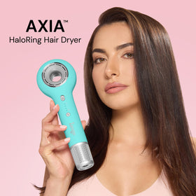 L'ANGE HAIR side profile of Axia HaloRing highlighting ergonomic grip and reduced arm fatigue
