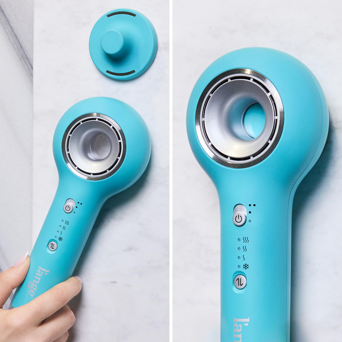 L'ANGE HAIR magnetic wall mount storing dryer neatly for convenient daily access