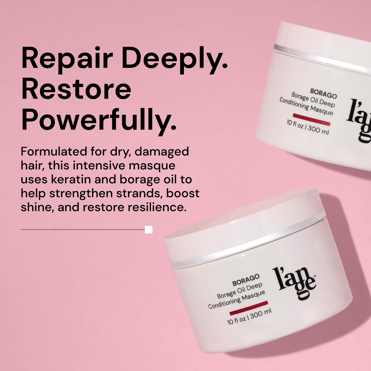 L'ANGE HAIR product being scooped into hand for easy application