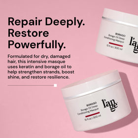 L'ANGE HAIR product being scooped into hand for easy application