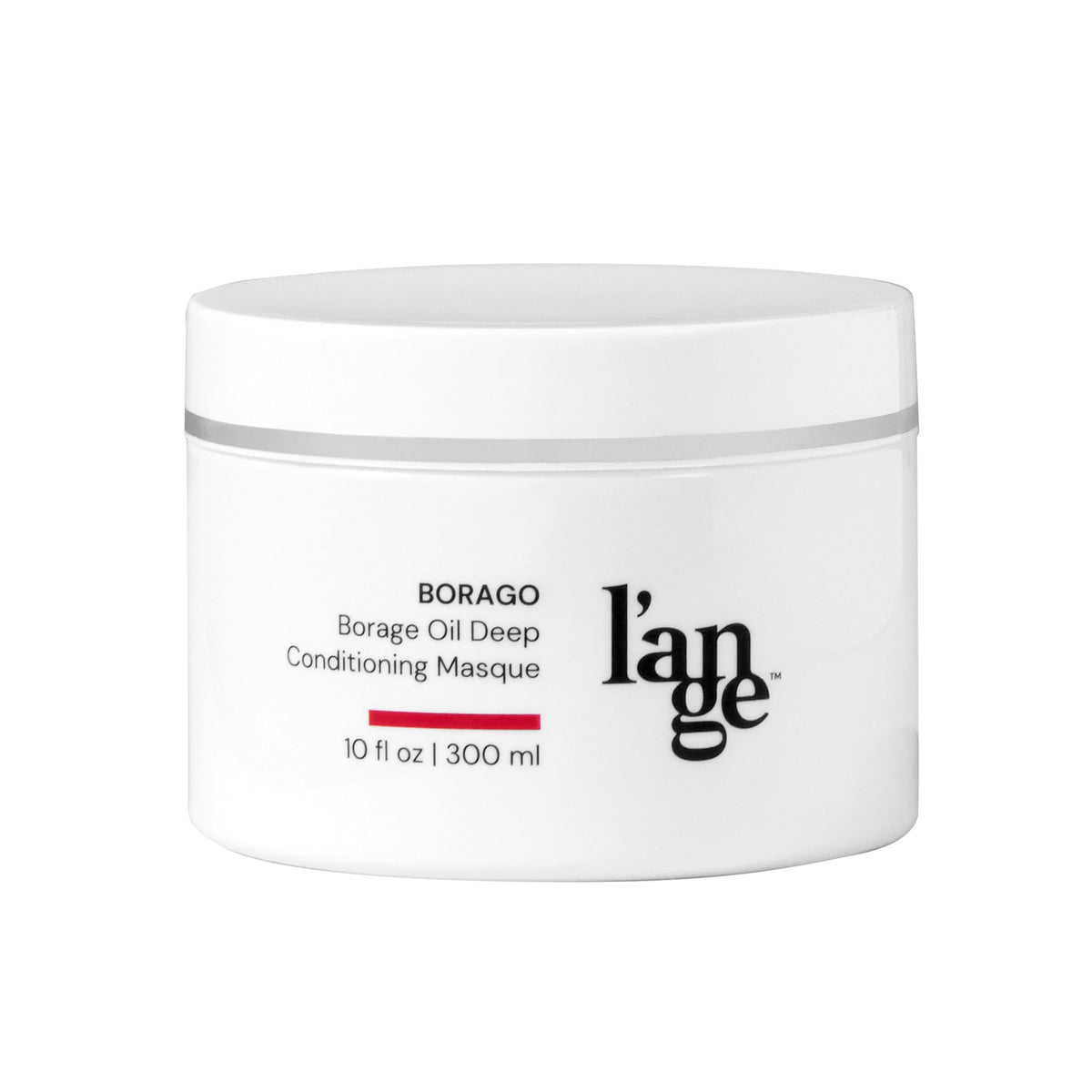 L'ANGE HAIR front jar view showing product packaging and benefits