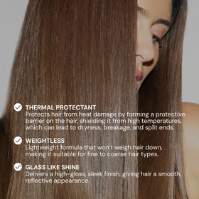 L'ANGE HAIR used during blow-dry showing frizz reduction benefit