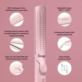L'ANGE HAIR detail of 360° airflow vents that set curls instantly and lock shape